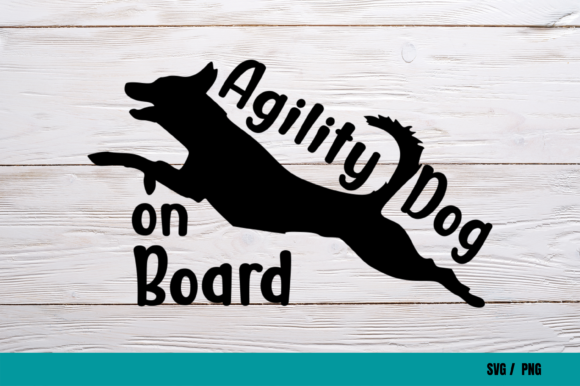 Agility Dog on Board SVG