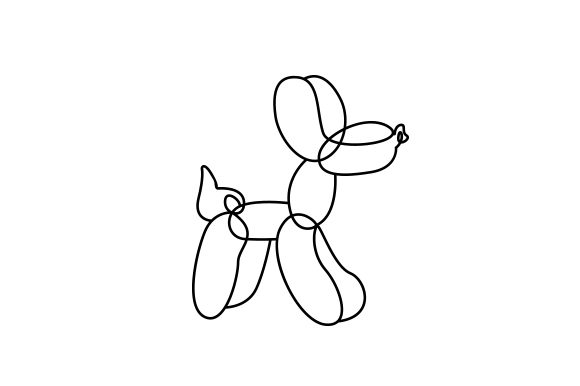 Balloon Dog Line Art