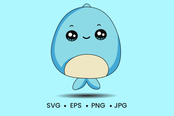 Cute Baby Dolphin Clipart Vector Eps