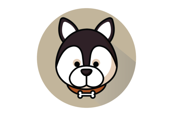 Cute Dog Face Illustration Svg Valentine