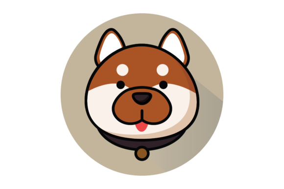 Cute Dog Face Species Illustration SVG
