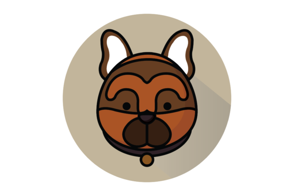 Cute Puppy Dog Face Illustration SVG