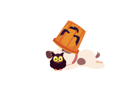 Halloween Dog and Owl Svg