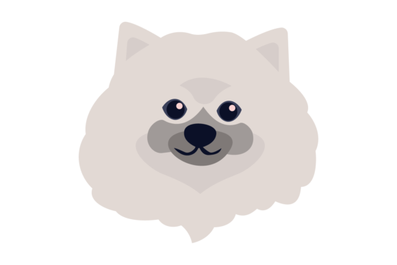 White Dog Head Svg Subimation